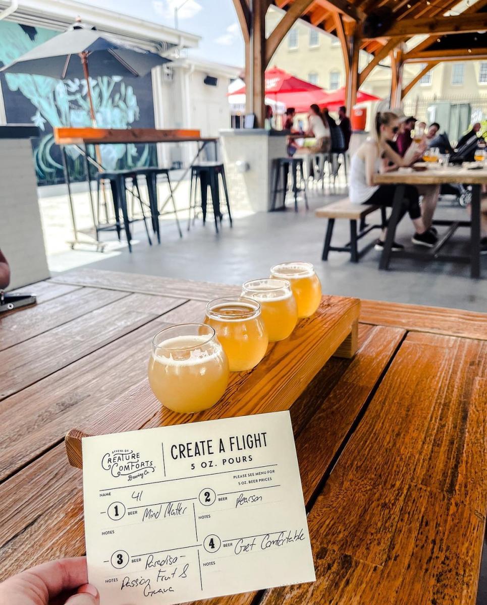 Creature Comfort Beer Flight