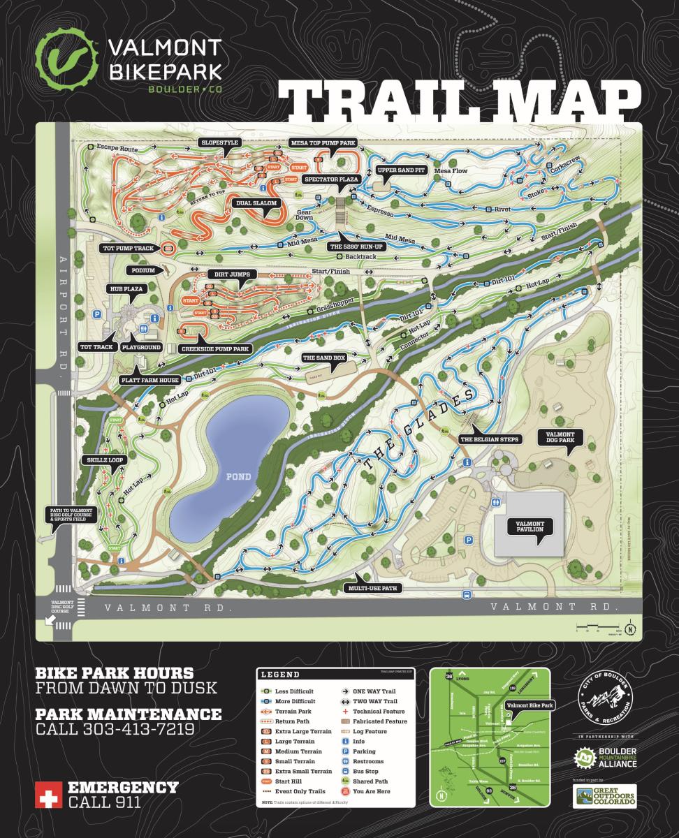 Valmont Bike Park Map