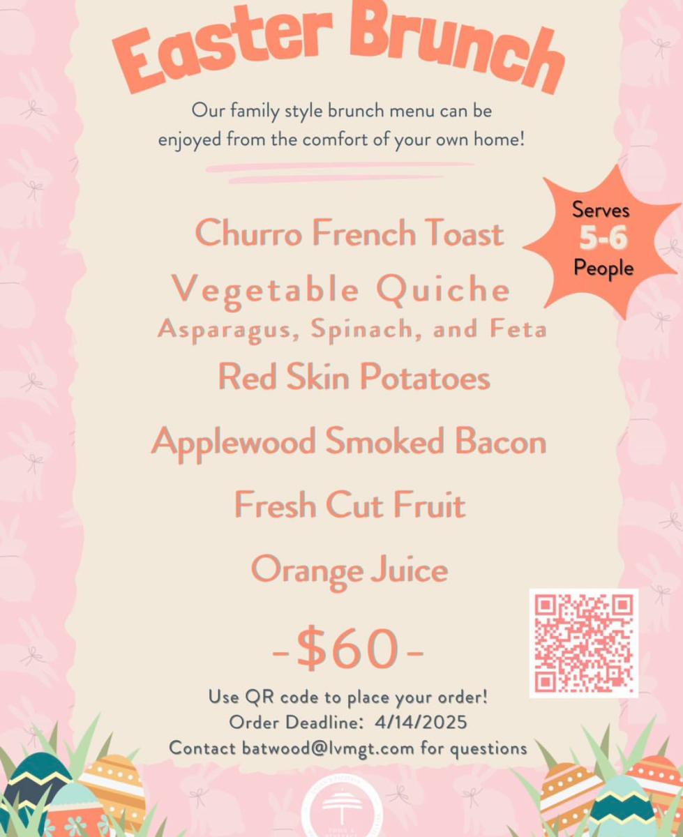 Dylan's Easter Brunch Menu