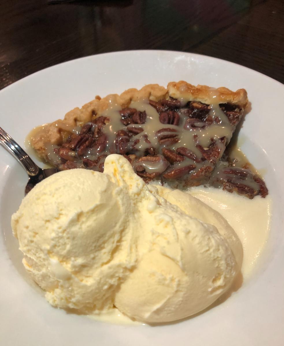 Pecan Pie with Ice Cream at The Republic Grille