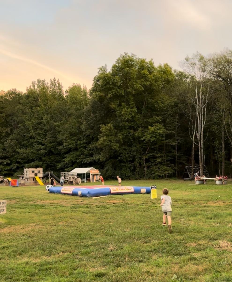 Kids playing at Hidden Rivers Farm