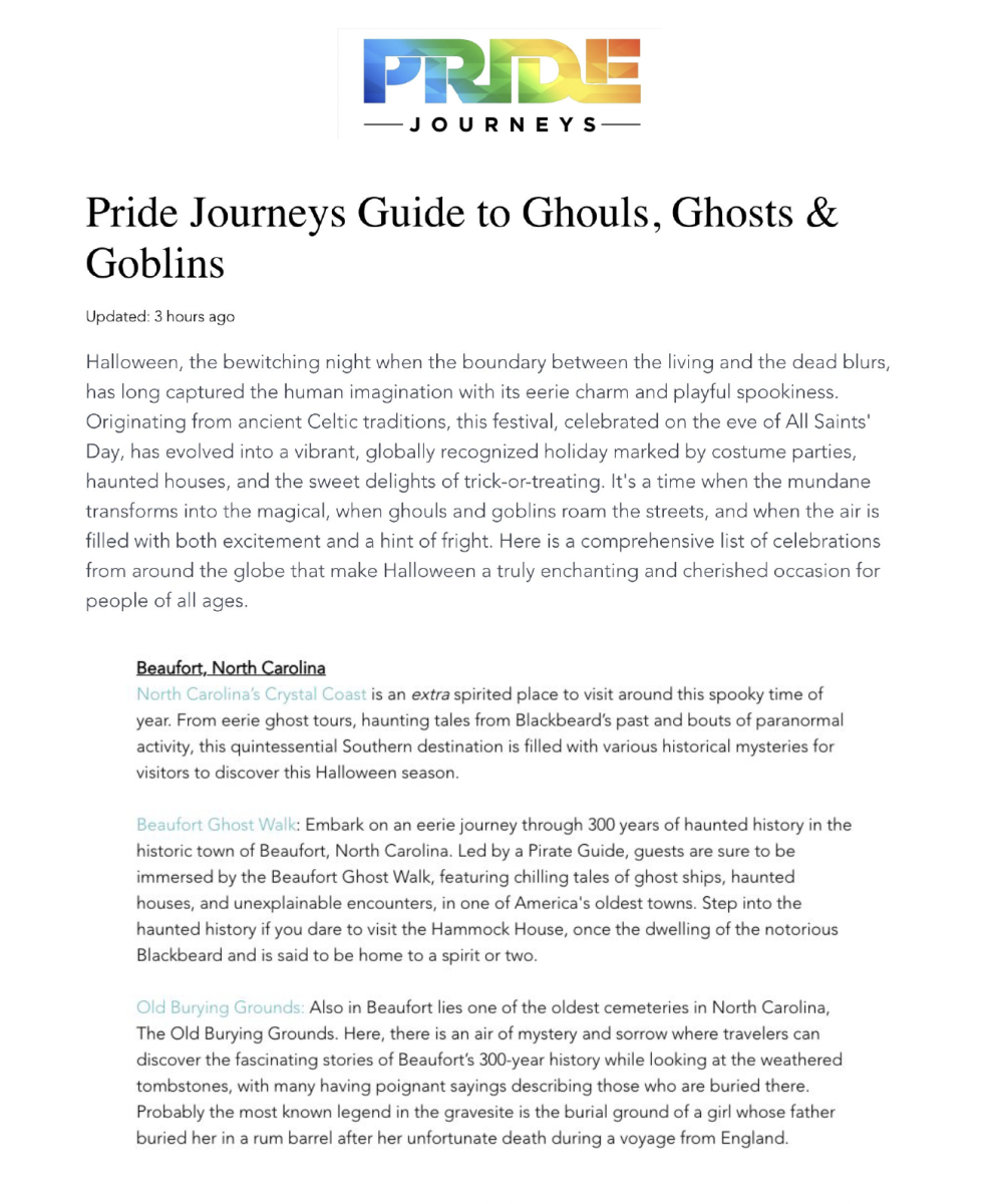 Pride Journeys Guide to Ghouls, Ghosts & Goblins Cover