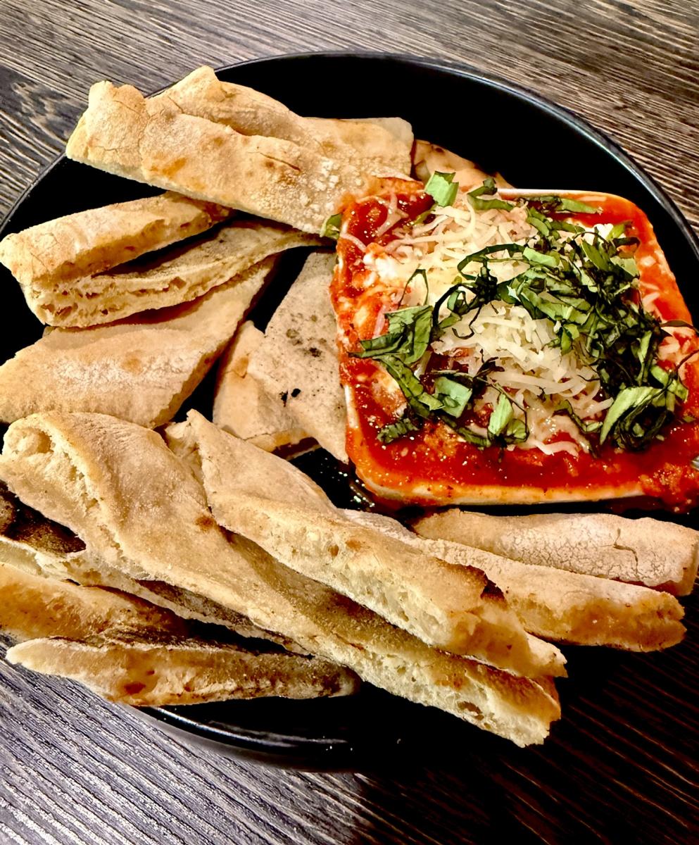 Appetizer of Baked Goat Cheese at Parm Pizza in Oshkosh
