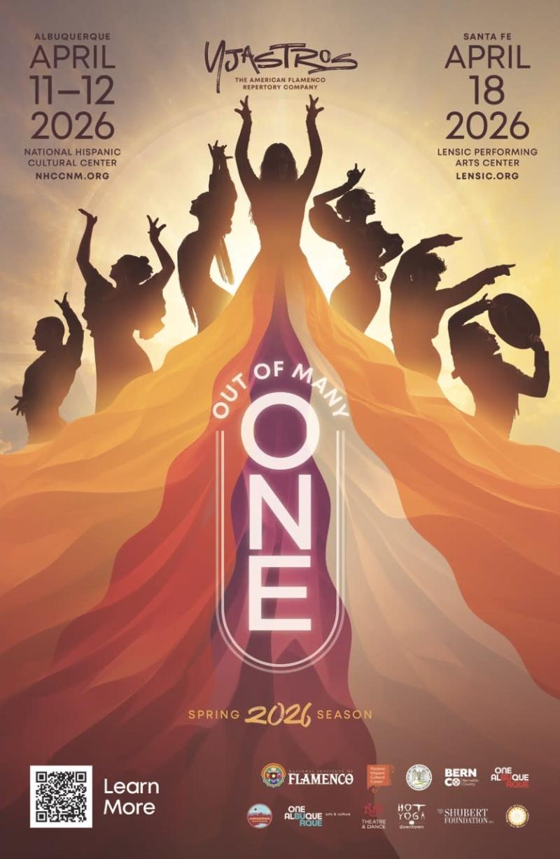 A poster advertising the "Out of Many: One" spring flamenco concert at the National Hispanic Cultural Center on April 11-12.