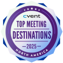 Cvent Top Meeting Destination North America 2025 award badge