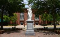 Athena Statue in front of the Classic Center Theatre