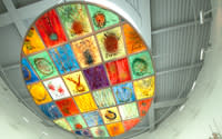 Sun Garden Panels in Suspended Circle