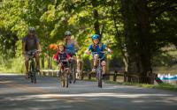 Family Biking on Railroad Grade Road