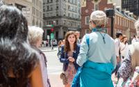 A tourguide with Boston by Foot shares history of the Old State House