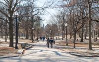 Walking through Boston Common