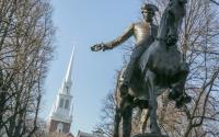 Paul Revere Statue and Old North Church