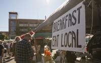 Eat Local sign at the City Market