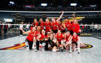 Columbus Fury team posing in Nationwide Arena