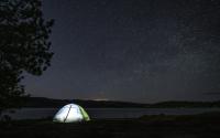 Tent Camping at Night
