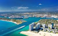 Aerial of Port Everglades entrance channel