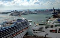 Busy cruise day at Port Everglades