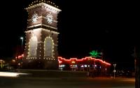 Delano Clock Tower at Christmas