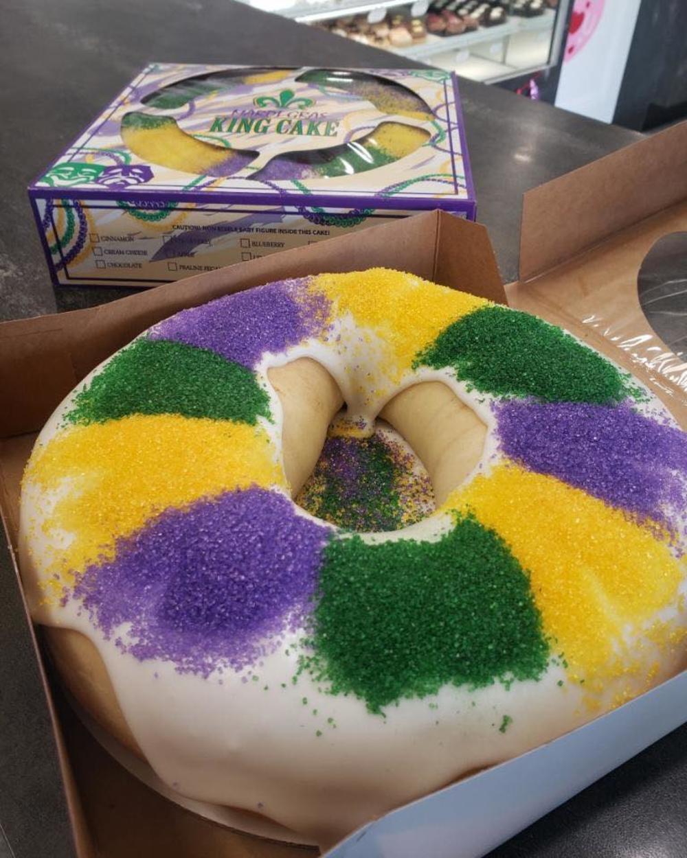 A King Cake at Lynn Sandy's Bakery