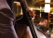 Jazz players plays the bass at Eddie V's