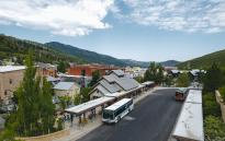 View overlooking the old town bus station.