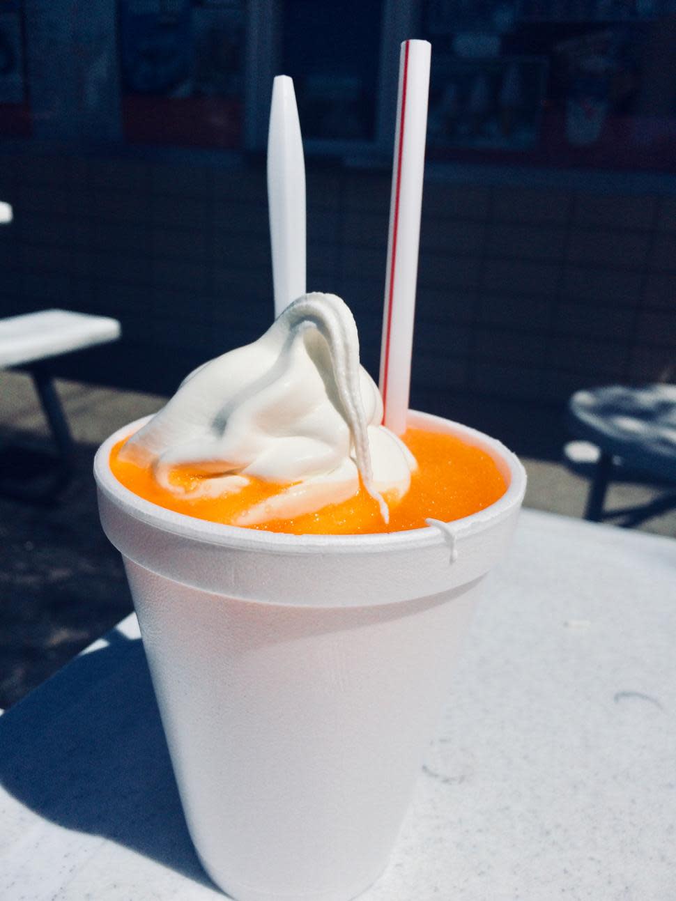 Orange glacier at Norwood Delite Creamy Whip (photo: Emily Lloyd) Orange glacier at Norwood Delite Creamy Whip (photo: Emily Lloyd)