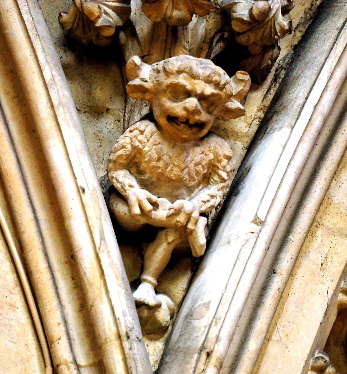 Image shows the Lincoln Imp, the stone character carved into Lincoln Cathedral