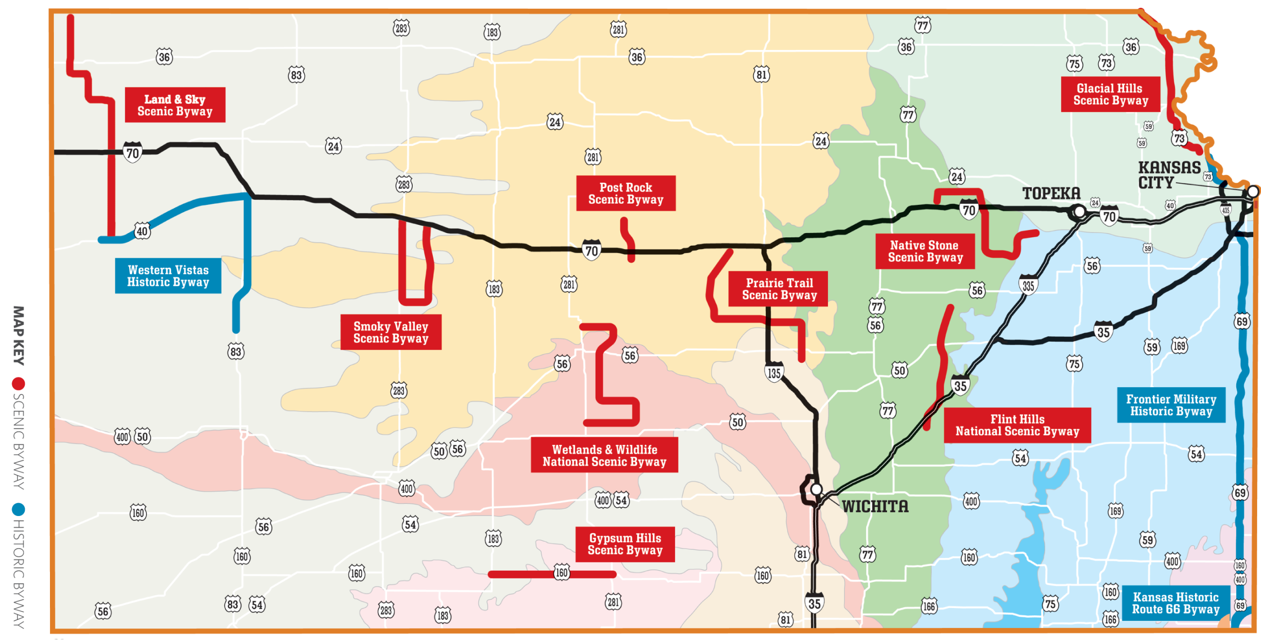 Kansas Byways Map