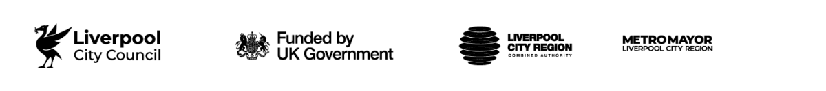 Various government logos in black colour.