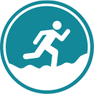 Trail-running icon