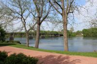 Picture of a walking path by the river