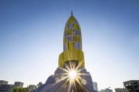 A new rocket ship is installed at the Exploration Place website.