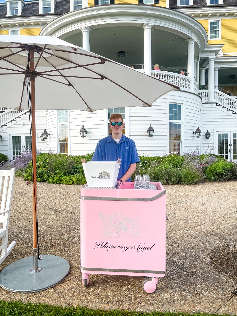 Whispering Angel Cart at Ocean House