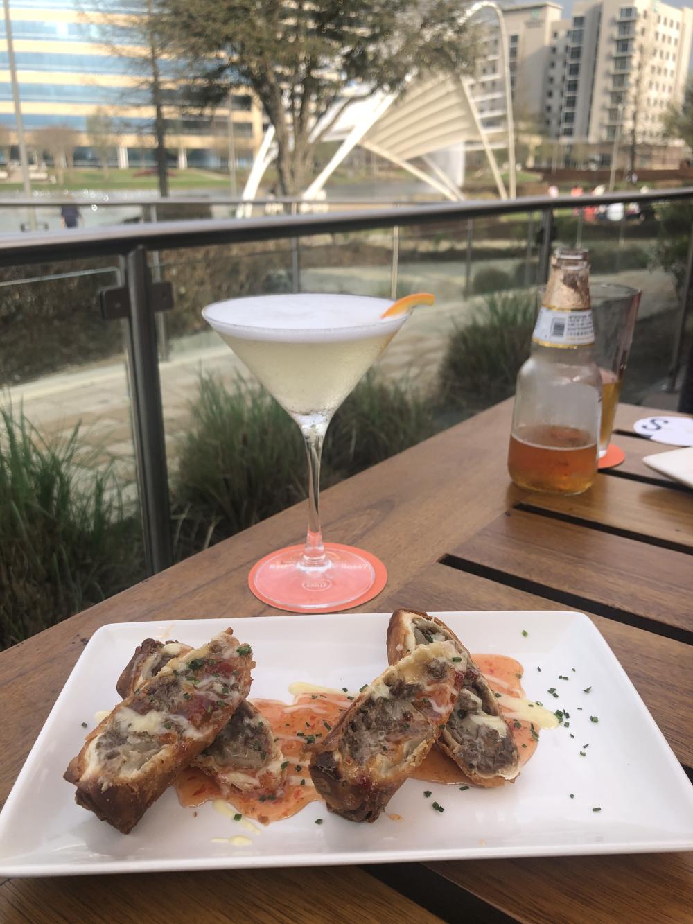 VIP Cocktail and Cheesesteak Eggrolls at Del Frisco's Grille