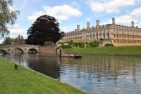 Clare College with river Cam in foreground