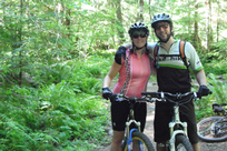 Mountain Biking Couple, Cascades