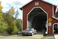Driving Through Office Covered Bridge by Meg Trendler