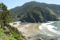Beach below Heceta Head Lighthouse