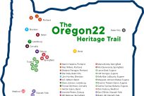 Graphic Map of the Oregon22 Heritage Trail