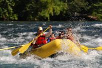 Shooting the McKenzie River rapids with TnT Whitewater Rafting