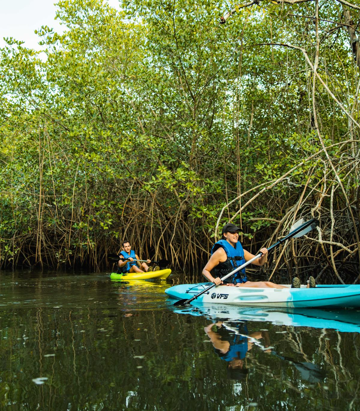 Men Kayaking in Isla Canas