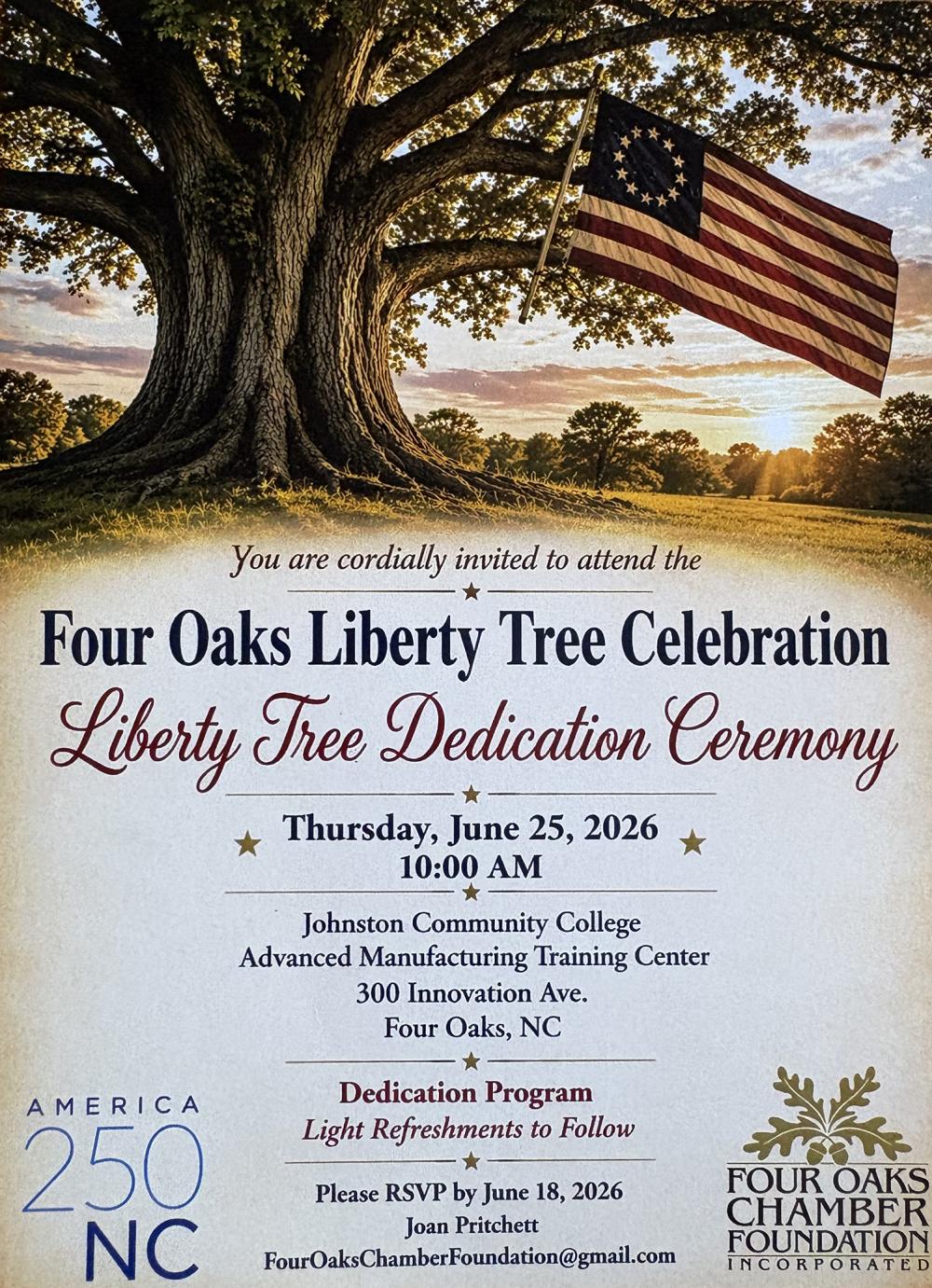 JCVB America 250 Liberty Tree Event Poster