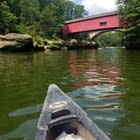 canoe and bridge