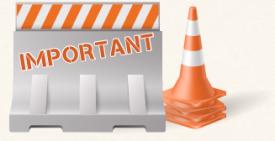 Important traffic barrier and construction pylons