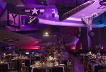 The Conservation Hall, IWM Duxford set for a gala dinner