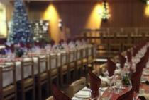 Christmas Party Dinner set up at Fitzwilliam College