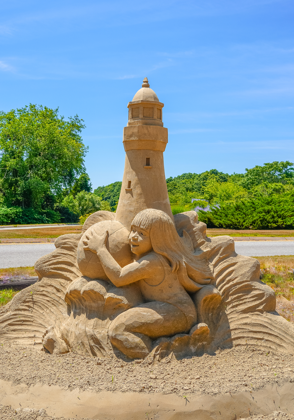 Atlantis Rising sand sculpture by Karen Fralich