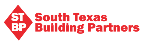 Red diamond logo for South Texas Building Partners