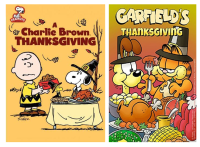 thanksgiving cartoons PAC charlie and garfield