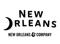 New Orleans Leisure / Corporate CoBrand Logo Stacked- Black on White