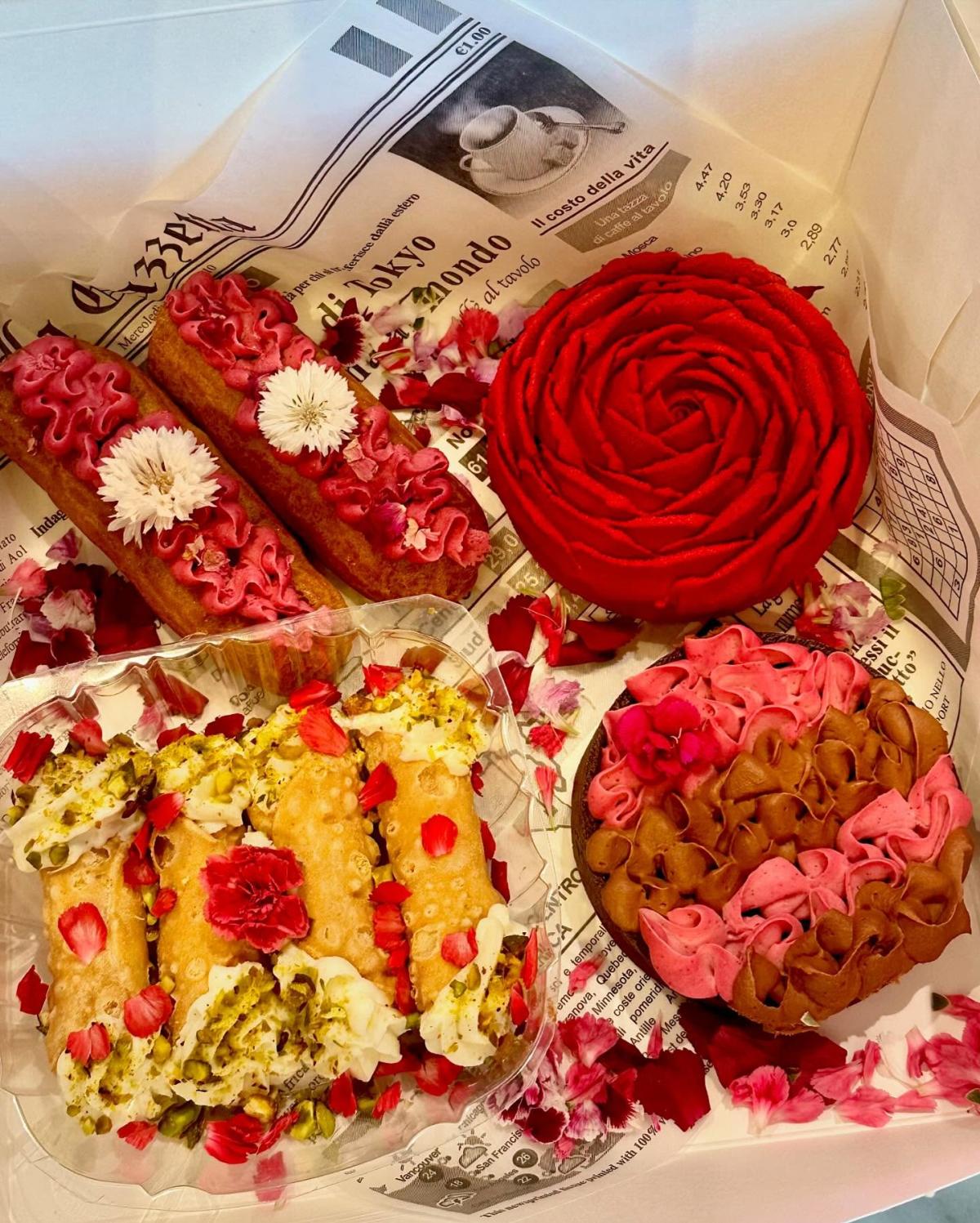 A photo of a selection of desserts from Creme de la Creme.